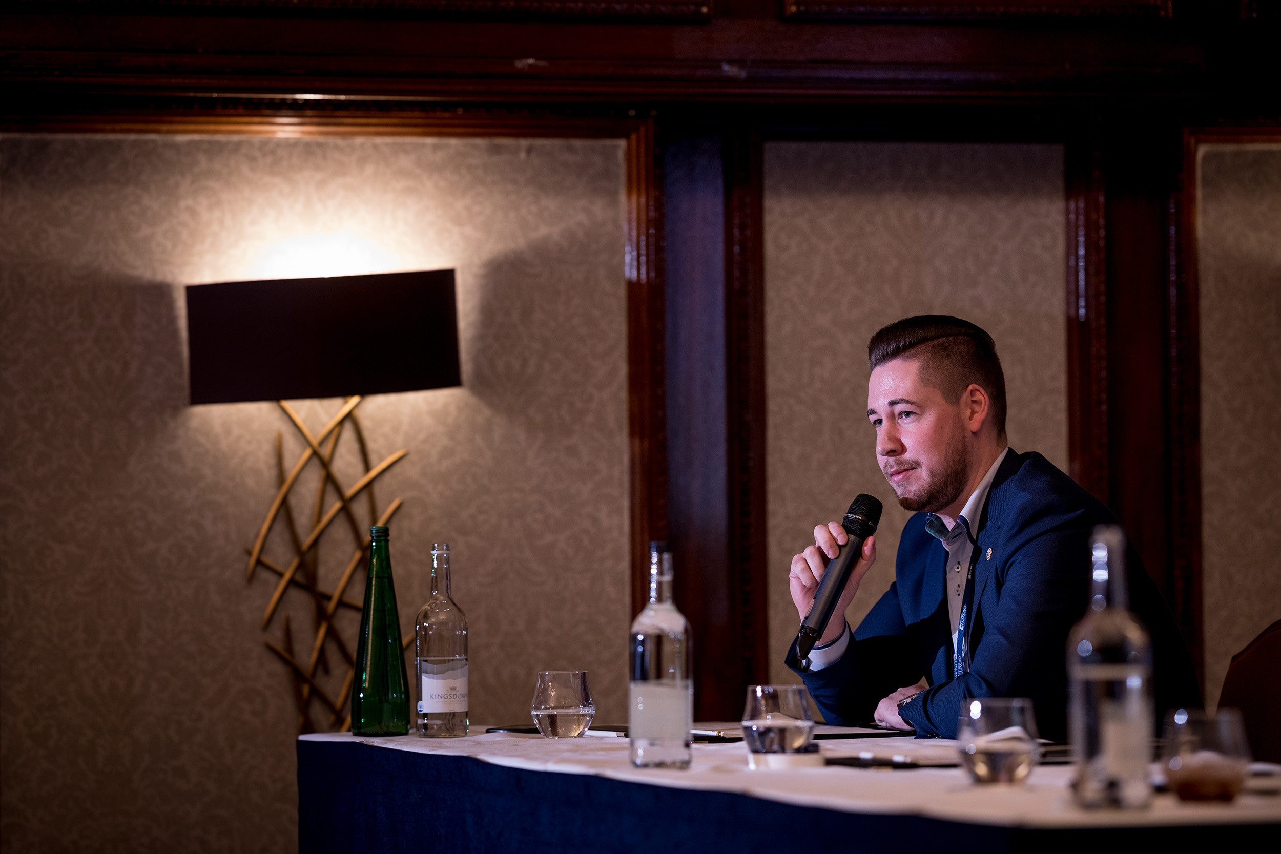 Lucien Douwes speaking at a conference